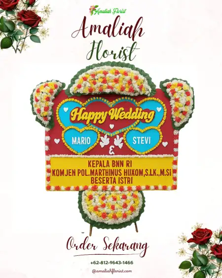 Papan Bunga Pernikahan Karangbale